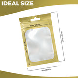 Gold Mylar Ziplock Bags with Clear Window 100 Pieces