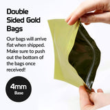 Space Seal 100 Gold Mylar Bags Stand Up Baggies